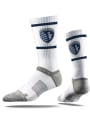 Strideline Sporting Kansas City Mens White Premium Crew Socks