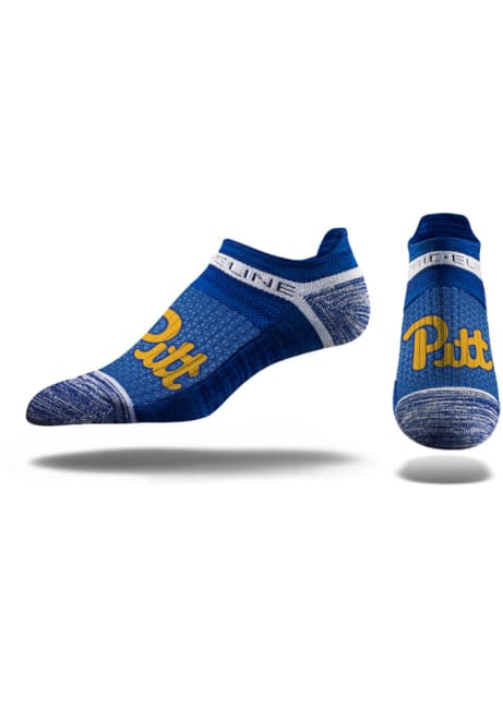Pitt Panthers Strideline Team Logo Mens No Show Socks - Blue