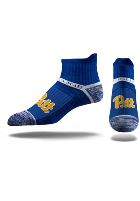 Team Logo Pitt Panthers Mens Quarter Socks - Blue