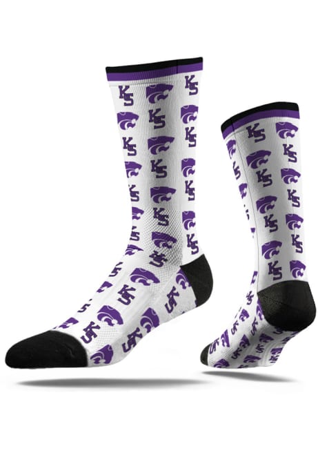 K-State Wildcats Strideline Classic Step Mens Dress Socks - Purple