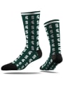 Michigan State Spartans Strideline Classic Step Dress Socks - Green
