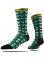 Wayne State Warriors Strideline Step and Repeat Dress Socks - Green