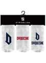 Duquesne Dukes Baby Strideline 3PK Quarter Socks - White