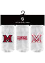 Miami RedHawks Baby Strideline 3PK Quarter Socks - White