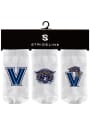 Villanova Wildcats Baby Strideline 3PK Quarter Socks - White