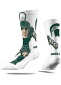 Michigan State Spartans Strideline Mascot Crew Socks - Green