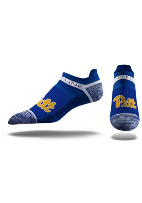 Pitt Panthers Strideline Primary Logo Mens No Show Socks - Blue