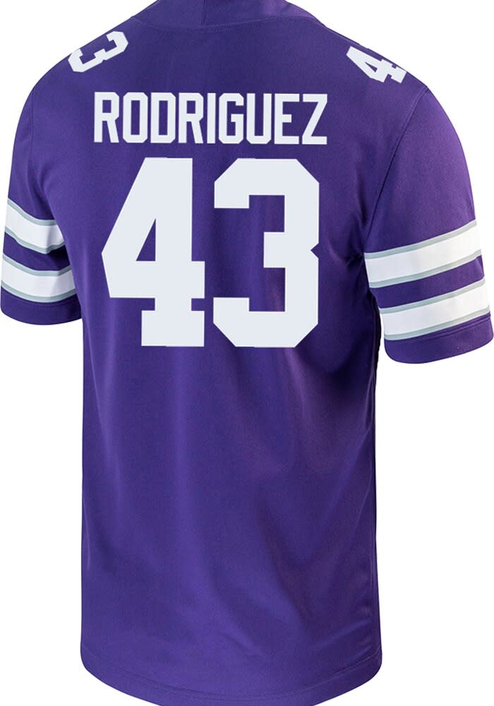 Luis Rodriguez Mens PURPLE K-State Wildcats Football NIL Game