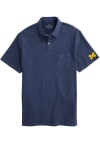 Main image for Mens Michigan Wolverines Navy Blue Vineyard Vines Surf Short Sleeve Fashion Polo