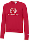 Main image for Womens Maryland Terrapins Red Champion Powerblend Crew Sweatshirt