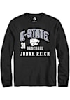 Main image for Jonah Reich Mens Black K-State Wildcats NIL Arch Logo Long Sleeve Player T Shirt