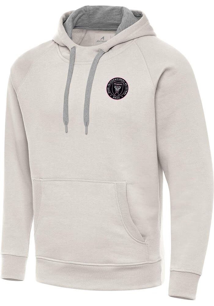 Antigua Inter Miami CF Mens CREAM Victory Hoodie - 47628566