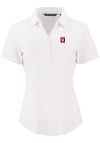 Main image for Womens Indiana Hoosiers White Cutter and Buck Forge Eco Polo Short Sleeve Polo Shirt
