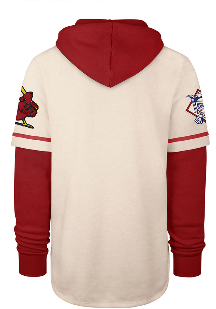 47 St Louis Cardinals Mens IVORY Trifecta Shortstop Long Sleeve