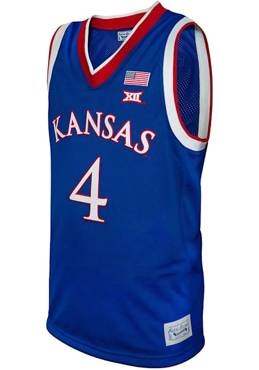Devonte Graham  Original Retro Brand Kansas Jayhawks Blue College Classic Name and Number Jersey