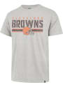Cleveland Browns 47 Stripe Through Franklin Fashion T Shirt - Grey
