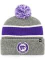 47 K-State Wildcats Grey Noreaster Cuff Knit Hat