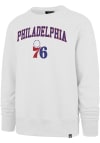 Main image for 47 Philadelphia 76ers Mens White ARCH GAME HEADLINE Long Sleeve Crew Sweatshirt