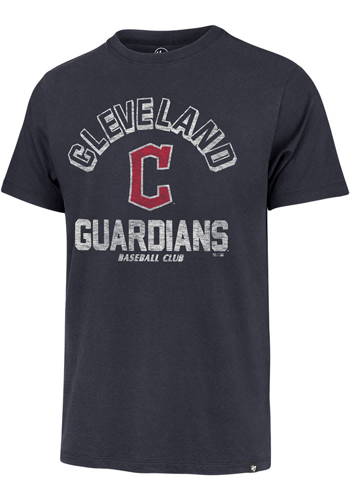 47 Cleveland Guardians Navy Blue Retrograde Franklin Short Sleeve Fashion T  Shirt