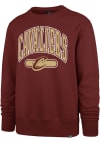 Main image for 47 Cleveland Cavaliers Mens Maroon Pillar Headline Long Sleeve Crew Sweatshirt