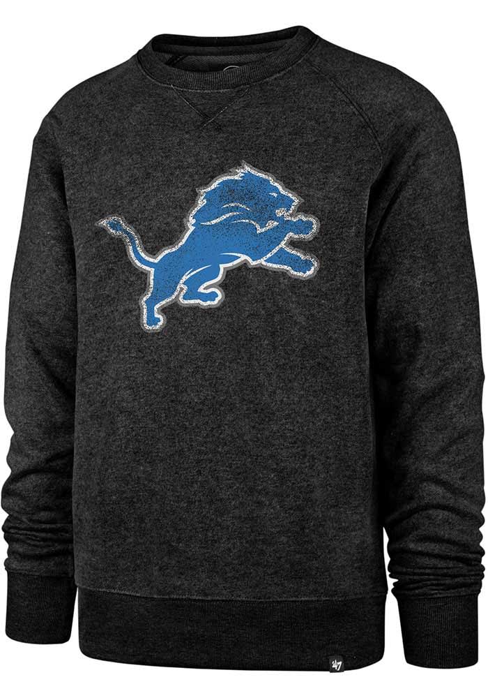 47 Detroit Lions Mens Imprint Match Long Sleeve Fashion Sweatshirt BLACK