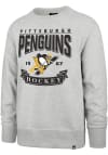 Main image for 47 Pittsburgh Penguins Mens Grey Crossroad Headline Long Sleeve Crew Sweatshirt
