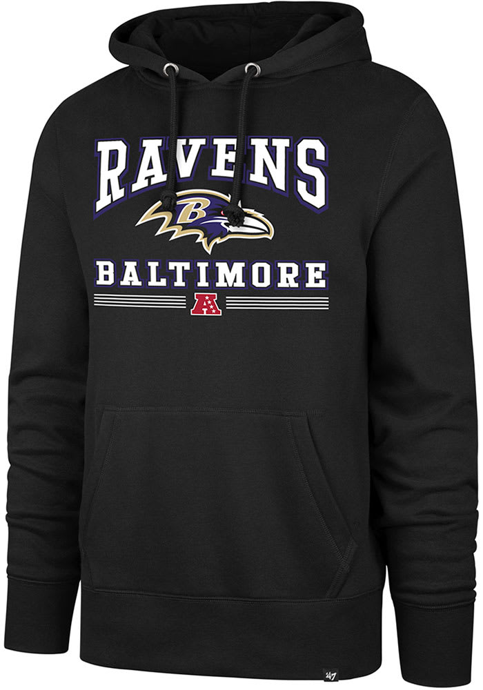 47 Baltimore Ravens Mens BLACK Packed House Headline Hoodie