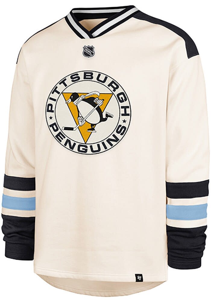 47 Pittsburgh Penguins Mens CREAM Benchmark Netminder Long Sleeve