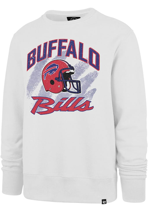 47 Buffalo Bills Mens WHITE Shader Crew Sweatshirt 480003187