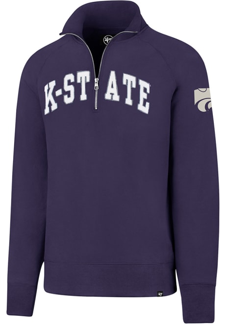 Mens K-State Wildcats Purple 47 Striker 1/4 Zip Fashion Pullover