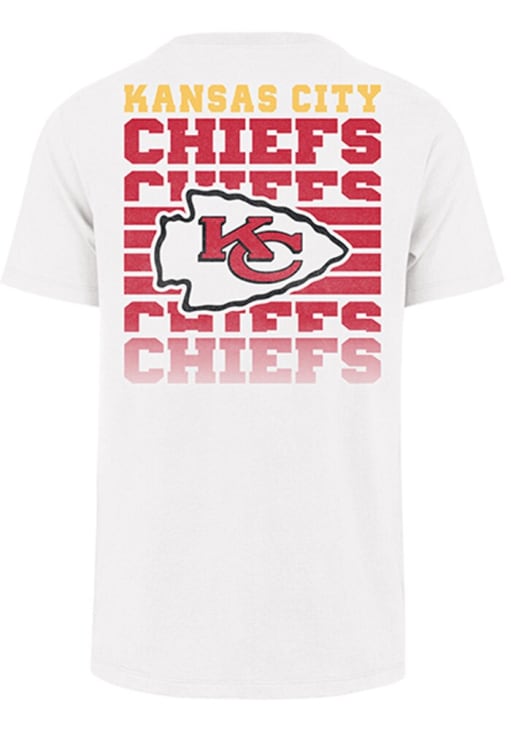 47 Kansas City Chiefs White Back to Back Short Sleeve Fashion T Shirt