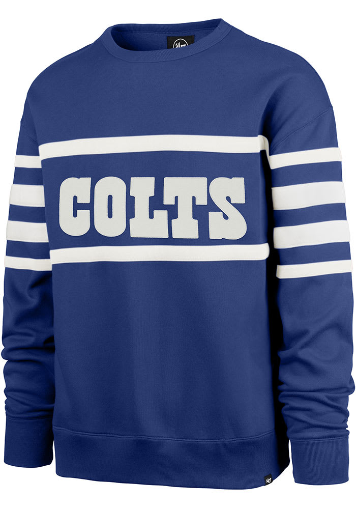 47 Indianapolis Colts Mens BLUE Coaches Long Sleeve Fashion