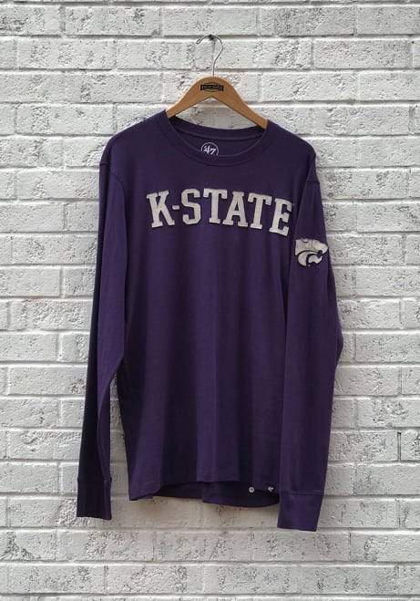 Mens K-State Wildcats Purple 47 Fieldhouse Long Sleeve Fashion T Shirt