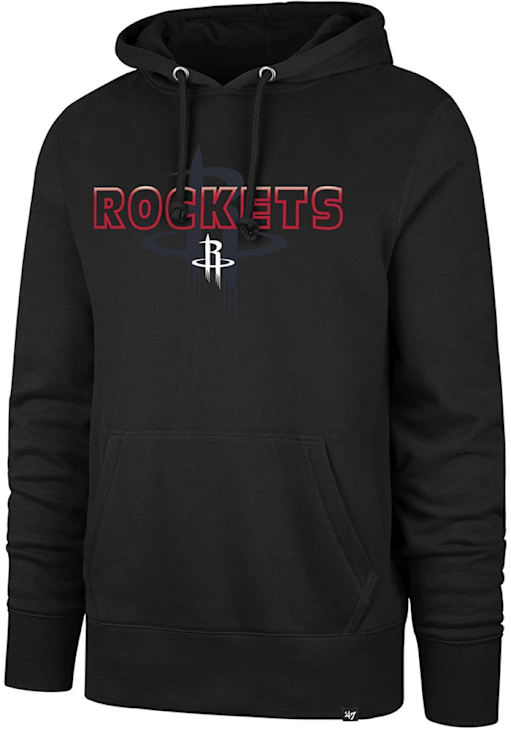 47 Houston Rockets Mens BLACK Up Front Headline Hoodie 480005659