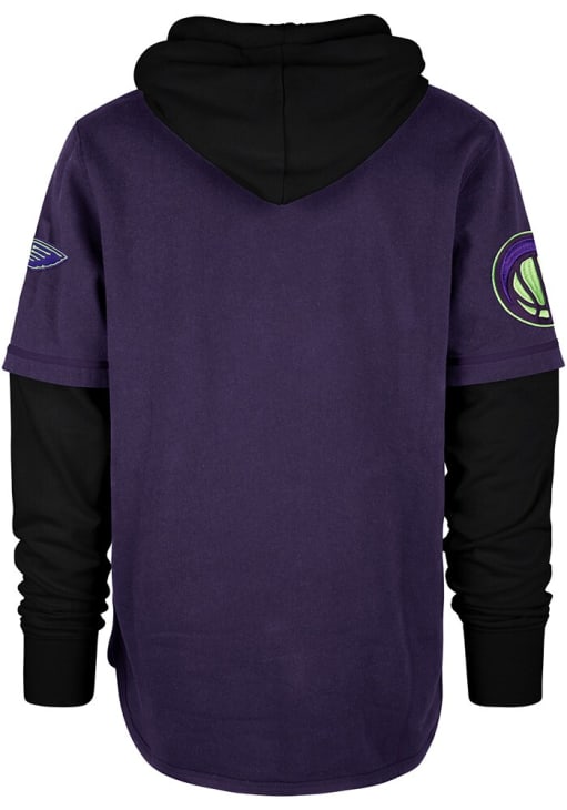 47 New Orleans Pelicans Mens Purple City Edition Shortstop Fashion Hood