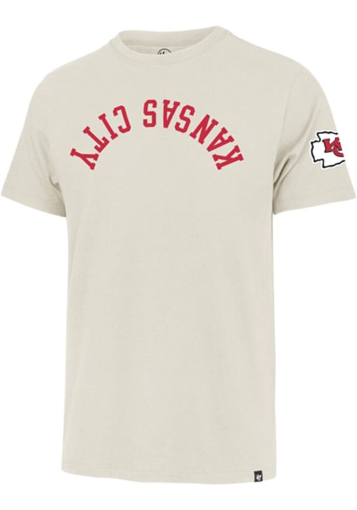 47 Kansas City Chiefs White Upside Down Two Peat Franklin Short Sleeve Fashion T Shirt