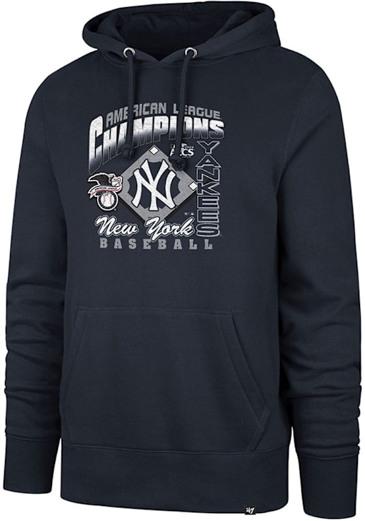 47 New York Yankees Mens NAVY 2024 ALCS Champions Diamond Hoodie