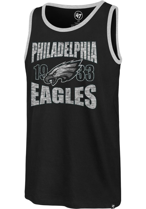 47 Philadelphia Eagles Mens Black Upload Franklin Tank Short Sleeve Tank Top