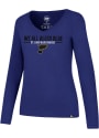 47 St Louis Blues Womens Blue Splitter T-Shirt