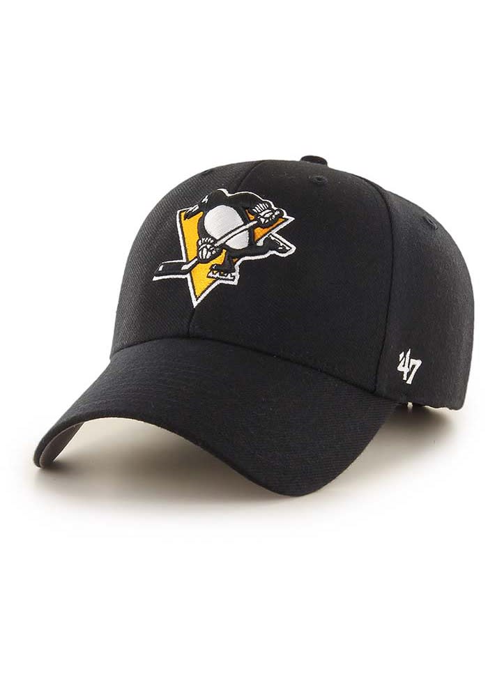 47 Pittsburgh Penguins BLACK Primary MVP Adjustable Hat