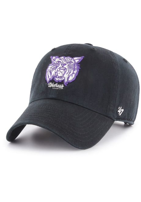 47 Black K-State Wildcats Vintage Clean Up Adjustable Hat