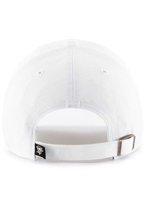 Pittsburgh Penguins '47 Clean Up Adjustable Strapback Hat - Relaxed Fit Cotton Twill Cap With Raised Embroidery