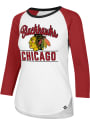 Chicago Blackhawks Womens 47 Splitter Raglan T-Shirt - White