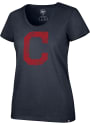 47 Cleveland Indians Womens Navy Blue Knockaround Club T-Shirt