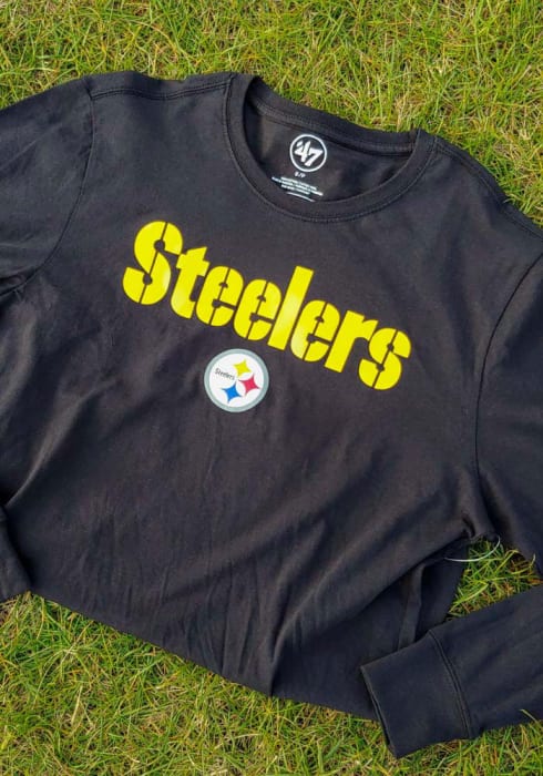 47 Steelers Wordmark Logo Long Sleeve T Shirt