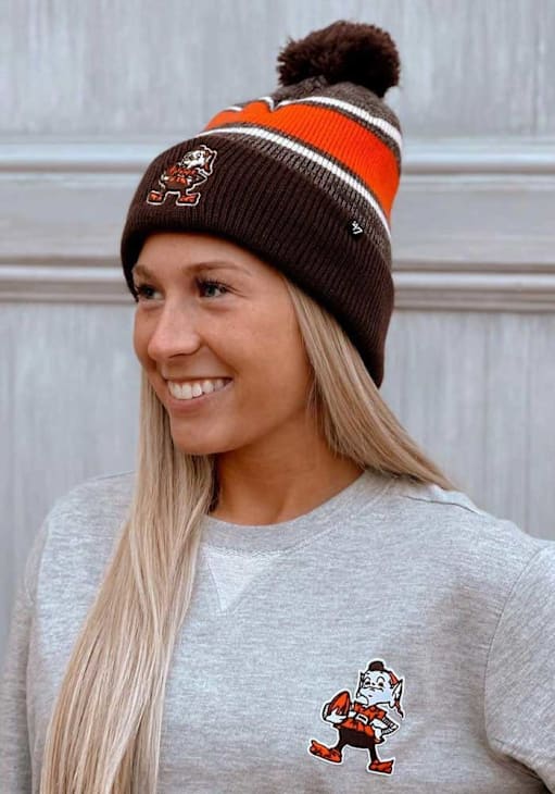 Cuffed Knit Browns Winter Hat Cleveland Browns 2024 Cold Weather Historic  Pom Knit Hat – New Era Cap