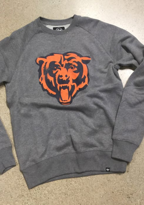47 Chicago Bears Imprint Match Long Sleeve Fashion Sweatshirt - Grey