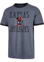 Kansas Jayhawks 47 Capital Ringer Fashion T Shirt - Navy Blue