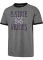 K-State Wildcats 47 Capital Ringer Fashion T Shirt - Grey