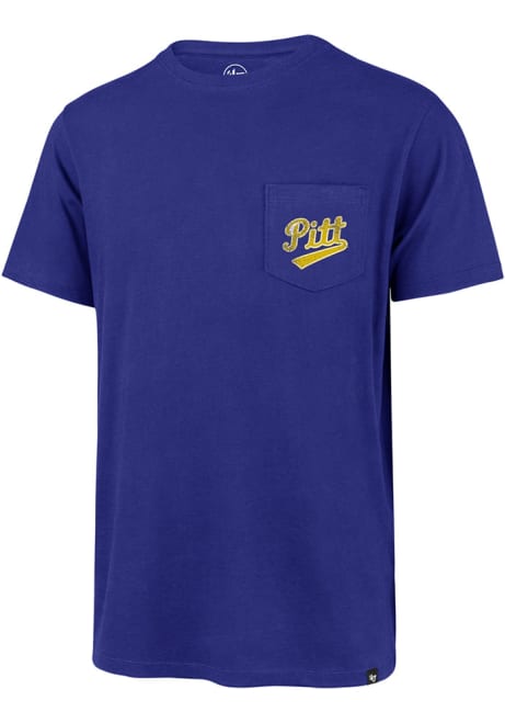 Pitt Panthers Blue 47 Super Rival Pocket Short Sleeve T Shirt